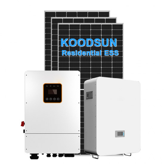 Système solaire hybride à la maison du stockage 40KW avec l'inverseur à haute tension et la batterie au lithium -Koodsun