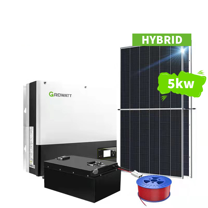 Système d'énergie solaire hybride 5KW pour usage résidentiel Ensemble complet -Koodsun