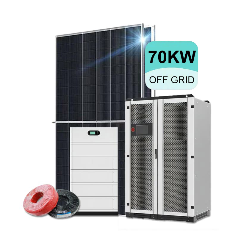 Système d'énergie solaire hors réseau 70KW pour usage commercial Ensemble complet -Koodsun